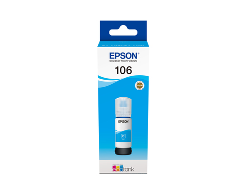 Epson 106 - 70 ml - cyan - original - réservoir d'encre - pour EcoTank ET-7700, ET-7750, L7160, L7180, Expression Premium ET-7700, ET-7750 