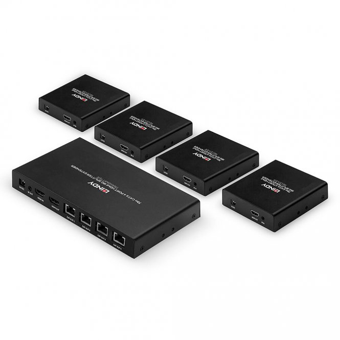 Lindy Splitter Extender Cat.6 4 ports HDMI 4K60 & IR, 70m 