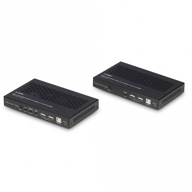 Lindy Extender KVM Cat.6A HDMI 4K60, Audio, IR & RS-232 HDBaseT 3.0, 100m 