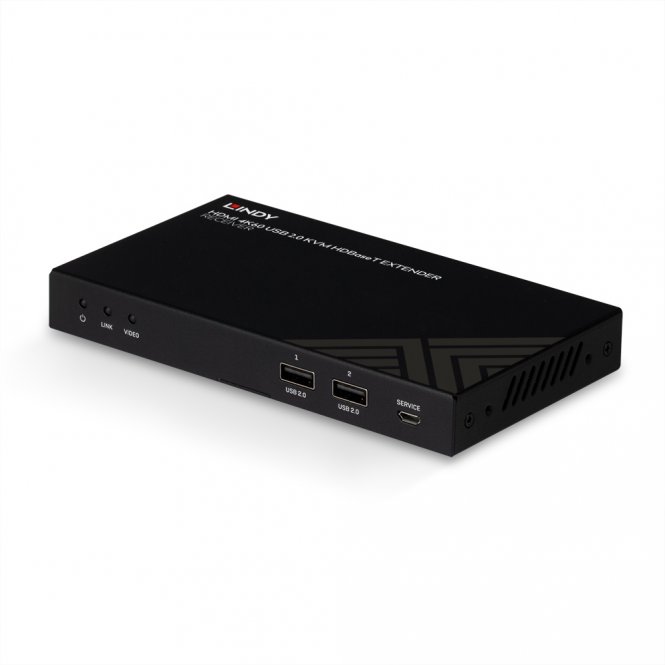 Lindy Récepteur KVM HDBaseT Cat.6 HDMI 4K60, Audio, IR & RS-232, 150m 