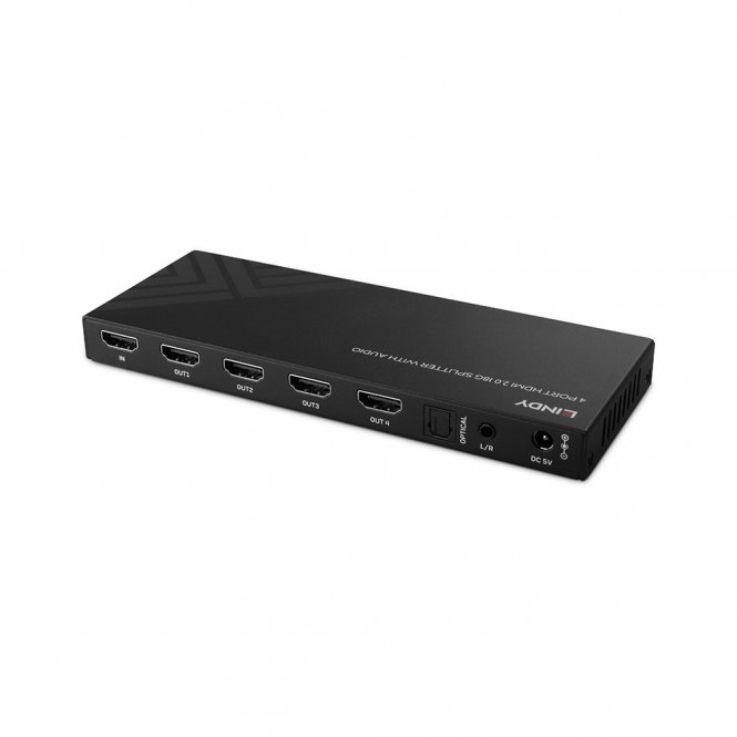Lindy Splitter HDMI 8K60 avec Audio & Downscaling, 4 Ports 