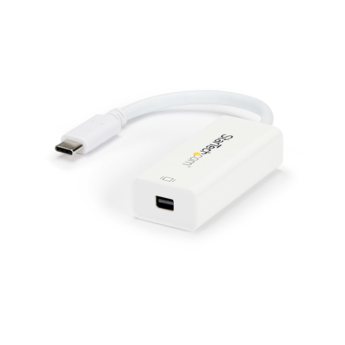 StarTech Adaptateur USB-C vers Mini DisplayPort - 4K 60Hz - Blanc - Adaptateur USB 3.1 Type-C vers Mini DP - La Version Mise à Jour est CDP2MDPEC - Adaptateur vidéo - USB-C (M) pour Mini DisplayPort (F) - USB 3.1 / Thunderbolt 3 / DisplayPort 1.2 - 18 cm 