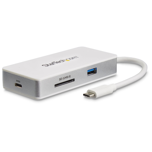 StarTech.com USB C Multiport Adapter - 4K HDMI - SD / SDHC / SDXC - Power Delivery (USB PD) - USB-C to USB Adapter - USB Type C Adapter (DKT3CHSD4GPD) - Station d'accueil - USB-C - HDMI - 1GbE
