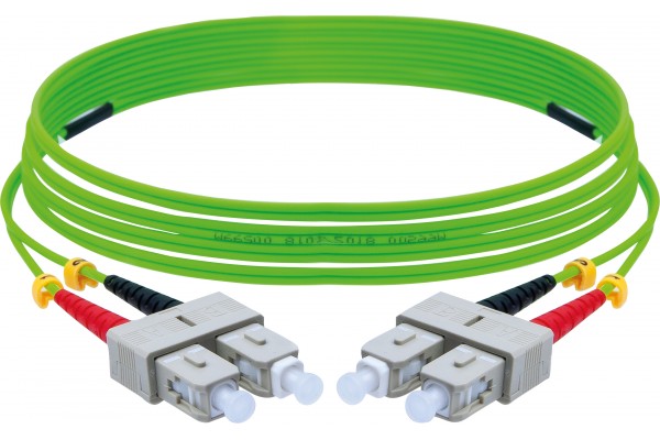 Jarretière optique duplex HD multi OM5 50/125 SC-UPC/SC-UPC vert - 2 m 