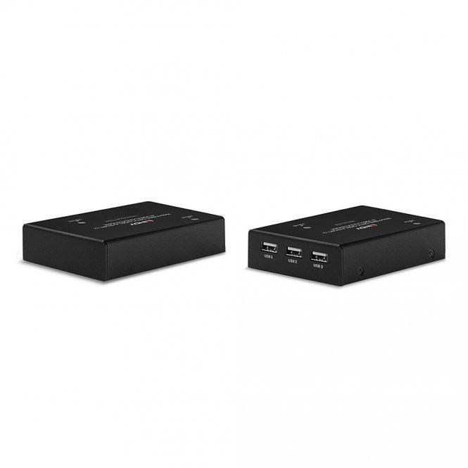 Lindy Kit extender KVM DisplayPort 1.2 & USB sur fibre optique, 300m 