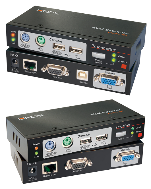 Lindy Extender KVM  Combo Cat.6 VGA, USB & PS/2, 300m 