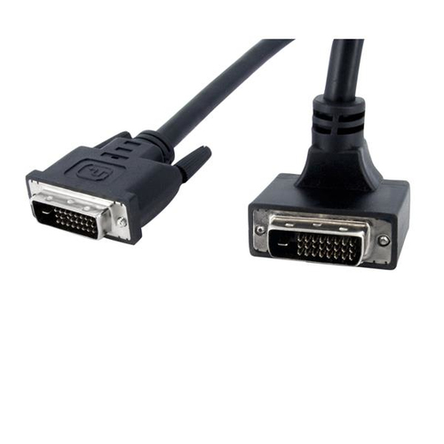 StarTech.com 6 ft 90 Degree Down Angled Dual Link DVI-D Monitor Cable M/M - Male to Male 25 pin DVI-D Video Cable Black 6 Feet - 2560x1600 (DVIDDMMBA6) - Câble DVI - liaison double - DVI-D (M) pour DVI-D (M) - 1.8 m - moulé, connecteur à 90 ° - noir - pou 