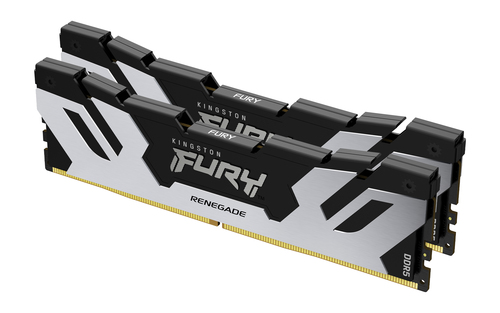 Kingston FURY Renegade - DDR5 - kit - 32 Go: 2 x 16 Go - DIMM 288 broches - 8000 MT/s / PC5-64000 - CL38 - 1.1 V - mémoire sans tampon - on-die ECC - noir et argent 