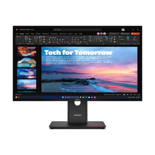 Lenovo ThinkVision T27qd-40 - Écran LED - 27" - 2560 x 1440 QHD @ 120 Hz - IPS - 350 cd/m² - 1500:1 - HDR10 - 4 ms - HDMI, DisplayPort, USB-C - noir eclipse 