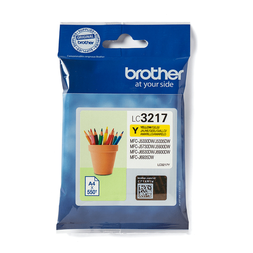 Brother LC3217Y - Jaune - original - cartouche d'encre - pour Brother MFC-J5335DW, MFC-J5730DW, MFC-J5930DW, MFC-J6935DW 