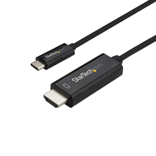StarTech.com 3ft (1m) USB C to HDMI Cable, 4K 60Hz USB Type C to HDMI 2.0 Video Adapter Cable, Thunderbolt 3 Compatible, Laptop to HDMI Monitor/Display, DP 1.2 Alt Mode HBR2 Cable, Black - 4K USB-C Video Cable (CDP2HD1MBNL) - Câble adaptateur - USB-C mâle