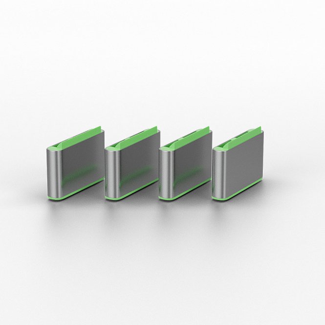 Lindy Kit bloqueur de port USB Type C avec clé et 4 verrous, vert 