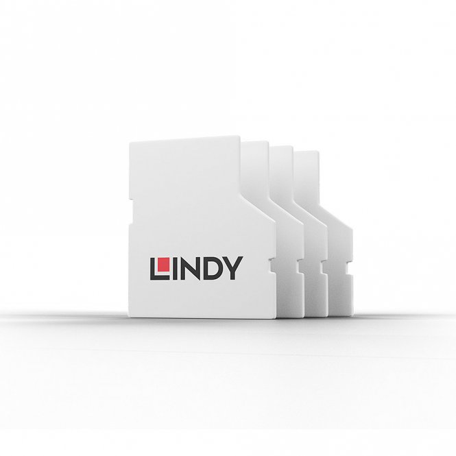 Lindy Bloqueurs de port SD (sans clé) - pack de 10, blanc 