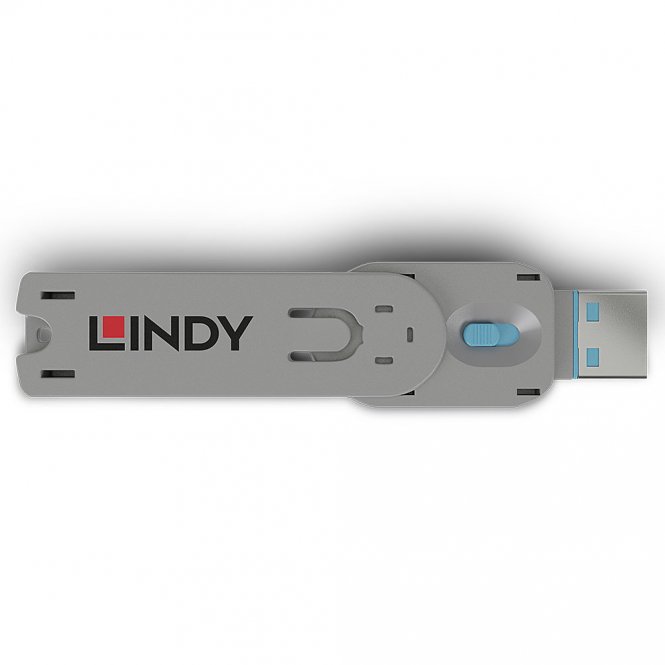 Lindy Clé pour bloqueur de port USB type A, bleu 