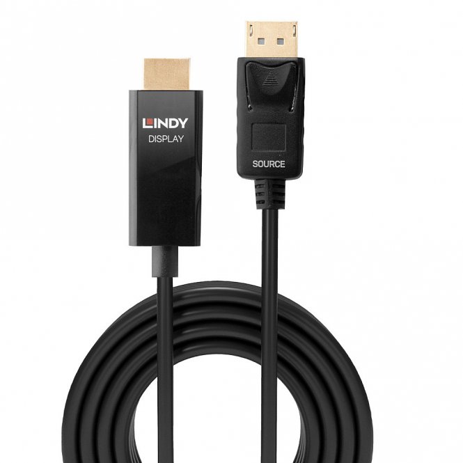 Lindy Câble actif DisplayPort vers HDMI avec HDR, 0.5m 