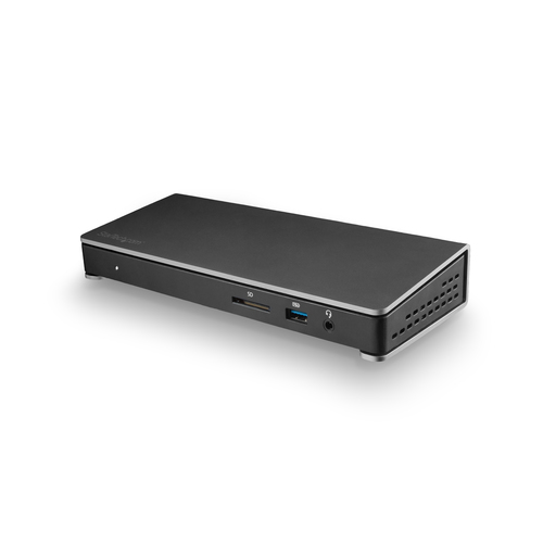 StarTech.com Station d'accueil Thunderbolt 3 double affichage 4K 60 Hz pour PC portable avec lecteur de carte SD (TB3DOCK2DPPU) - Station d'accueil - Thunderbolt 3 - DP - 1GbE - 180 Watt - Royaume-Uni, Europe 