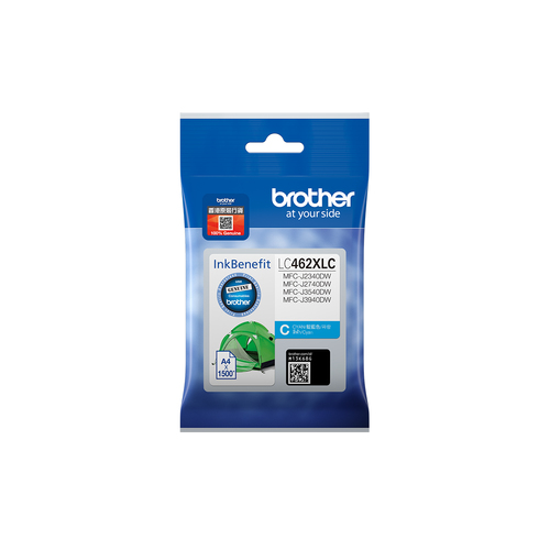 Brother LC462XLC - Haute capacité - cyan - original - cartouche d'encre - pour Brother MFC-J2340DW, MFC-J3540DW, MFC-J3940DW