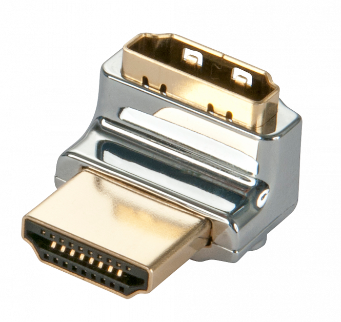 Lindy Coude HDMI CROMO®, 90° vers le haut 