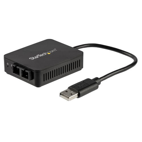 Startech Adaptateur réseau USB 2.0 vers fibre optique SC jusqu'à 2 km - Convertisseur USB vers Ethernet 10/100 Mbps (US100A20FXSC) - Adaptateur réseau - USB 2.0 - 100Base-FX/100Base-SC x 1 - 1310 nm - noir 