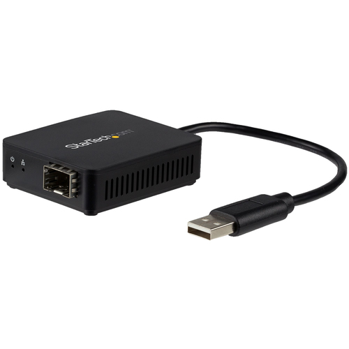 Startech Adaptateur réseau USB 2.0 vers fibre optique avec SFP ouvert - Convertisseur USB vers Ethernet 10/100 Mbps - Adaptateur réseau - USB 2.0 - SFP (mini-GBIC) x 1 - noir 