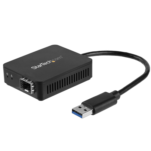 Startech Adaptateur réseau USB 3.0 vers fibre optique Gigabit Ethernet avec SFP ouvert (US1GA30SFP) - Adaptateur réseau - USB 3.0 - 1000Base-LX/1000Base-SX x 1 - noir 