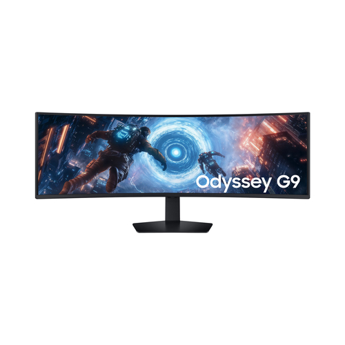 Samsung Odyssey G9 S49FG910EU - G91F Series - écran LED - jeux - incurvé - 49" - 5120 x 1440 Dual Quad HD @ 144 Hz - VA - 350 cd/m² - 2500:1 - DisplayHDR 600 - 1 ms - 2xHDMI, DisplayPort - noir