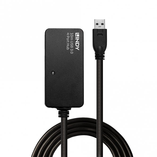 Lindy Rallonge active USB 3.0 Pro 10m avec Hub 4 ports 