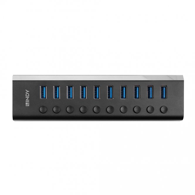 Lindy Hub USB 3.0 10 ports avec interrupteurs On/Off 
