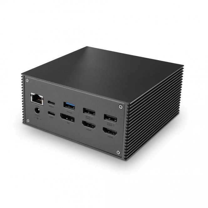 Lindy DST-Pro 101, Docking Station USB-C pour Laptop avec résolution 4K et alimentation 100W 