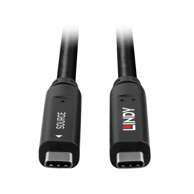 Lindy Câble Hybride Type C USB 3.2 5Gbit/s, 8m (2 Lanes) 