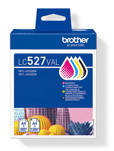 Brother LC527 Value Pack - Pack de 4 - noir, jaune, cyan, magenta - original - boîte de suspension - cartouche d'encre - pour Brother MFC-J4350DW, MFC-J4550DW, MFC-J6760DW 