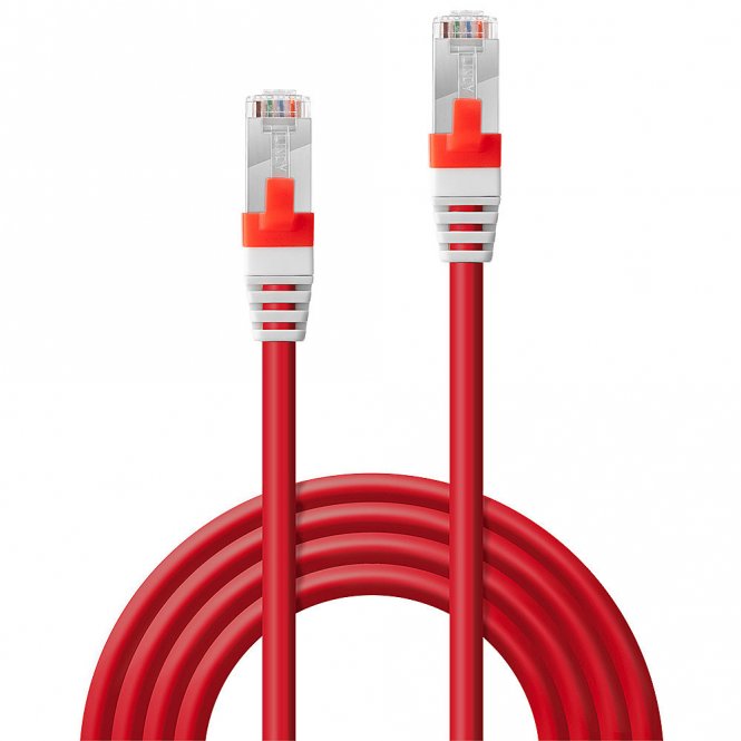 Lindy Câble réseau Rouge Cat.6A S/FTP LSZH, 20m (testé par Fluke) 