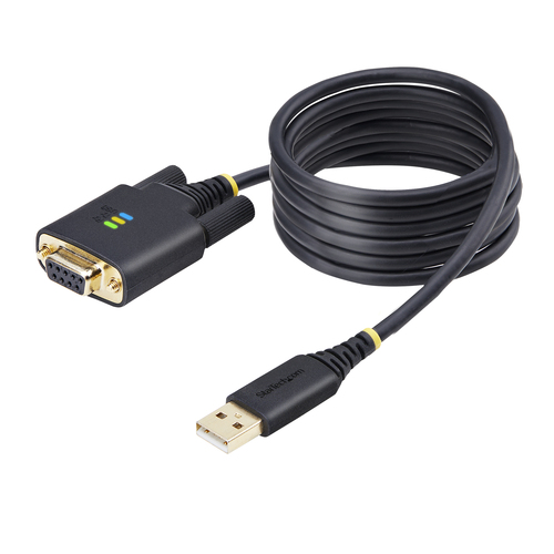StarTech.com 6.6ft/2m USB to Null Modem Serial Adapter Cable, FTDI, RS232 - Câble USB / série - USB (M) pour DB-9 (F) - 2 m - noir 