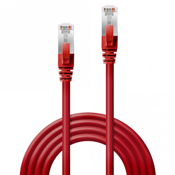 Lindy Câble réseau Rouge Cat.6 S/FTP LSZH, 2m (testé par Fluke) 