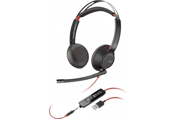 POLY Blackwire C5220 Micro-casque MS USB-A+Jack - 2 écout. 