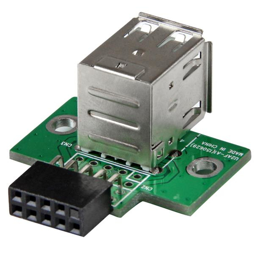 StarTech.com Adaptateur USB 2.0 interne - Convertisseur 2x USB A vers connecteur de carte mère USB à 4 broches - F/F - Adaptateur USB - USB (F) pour connecteur USB 10 broches (F) 