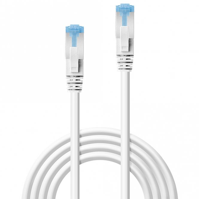 Lindy Câble réseau Blanc Cat.6A S/FTP LSZH, 0.3m 