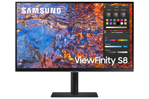Samsung ViewFinity S8 S32B800PXP - S80PB Series - écran LED - 32" - 3840 x 2160 4K @ 60 Hz - IPS - 350 cd/m² - 1000:1 - DisplayHDR 600 - 5 ms - HDMI, DisplayPort, USB-C - noir 