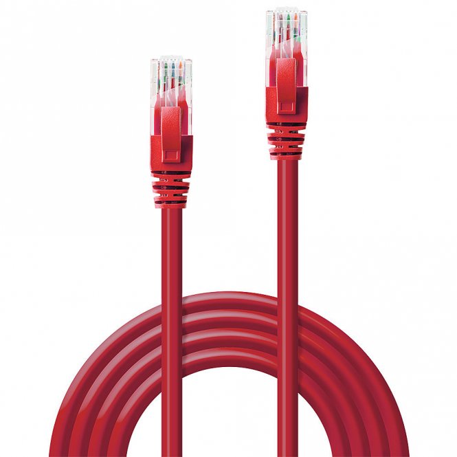 Lindy Câble réseau Rouge Cat.6 U/UTP, 15m 