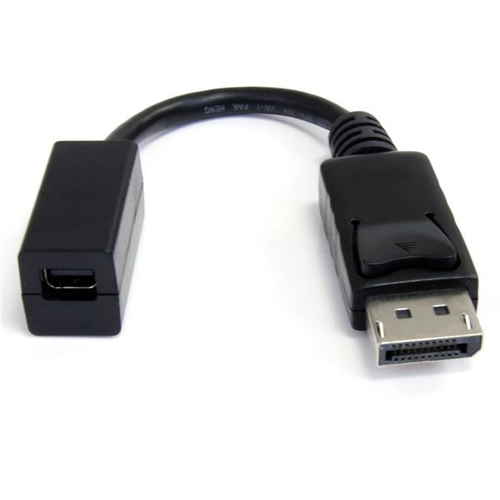 StarTech.com Adaptateur de câble vidéo 15 cm DiplayPort vers Mini DisplayPort ? M/F - Adaptateur DisplayPort - DisplayPort (M) pour Mini DisplayPort (F) - 15.2 cm - moulé - pour P/N: SV231DPU, SV231DPUA 