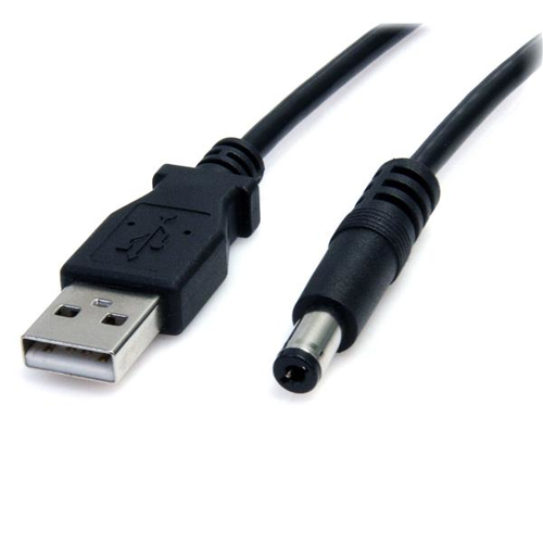 StarTech.com Câble d'alimentation USB vers prise DC de 91 cm - Cordon USB vers connecteur Type M 5V - Câble d'alimentation - USB (alimentation uniquement) (M) pour prise CC 5,5 mm (M) - 91 cm - moulé - noir - pour P/N: DVI2VGACON, SPDIF2AA, ST122LE, ST122