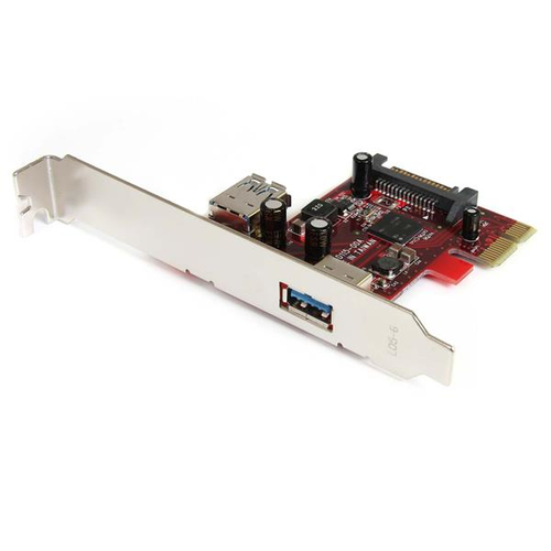 StarTech.com Carte Contrôleur PCI Express vers 2 Ports USB 3.0 avec Support UASP - Carte PCIe - 1x USB3 A Interne - 1x USB3 A Externe - Adaptateur USB - PCIe 2.0 profil bas - USB, USB 2.0, USB 3.0 - 2 ports - pour StarTech.com Hub USB 3.0 5Gbps Industriel 