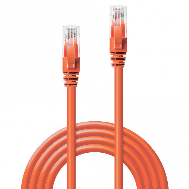 Lindy Câble réseau Orange Cat.6 U/UTP, 1m 