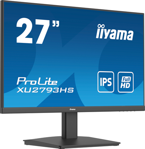 iiyama ProLite XU2793HS-B7 - Écran LED - 27" - 1920 x 1080 Full HD (1080p) @ 100 Hz - IPS - 300 cd/m² - 1300:1 - 1 ms - HDMI, DisplayPort - haut-parleurs - noir, mat 