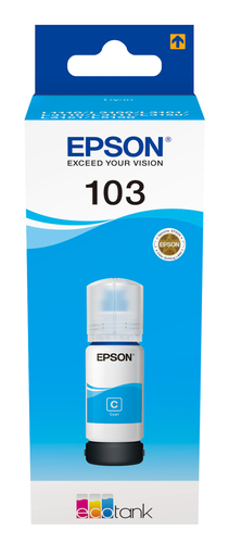 Epson 103 - 65 ml - cyan - original - recharge d'encre - pour EcoTank L3150, L3151, L5190 