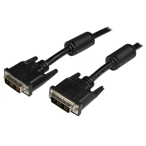 StarTech.com Câble DVI-D Single Link de 3 m - Cordon vidéo DVI vers DVI pour écran numérique - M/M - 1920x1200 - Noir - Câble DVI - liaison simple - DVI-D (M) pour DVI-D (M) - 3 m - moulé, vis moletées - noir 