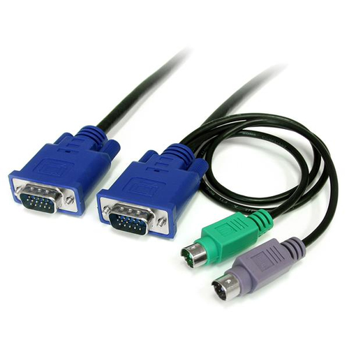 StarTech.com Câble pour Switch KVM VGA avec PS/2 3 en 1 - 1.80m - Câble clavier / vidéo / souris (KVM) - PS/2, HD-15 (VGA) (M) pour HD-15 (VGA) (M) - 1.8 m - moulé - pour P/N: CABCONS1716I, RACKCONS1908, RACKCONS1916, SV1631DUSBGB, SV831DUSBA, SV831DUSBGB