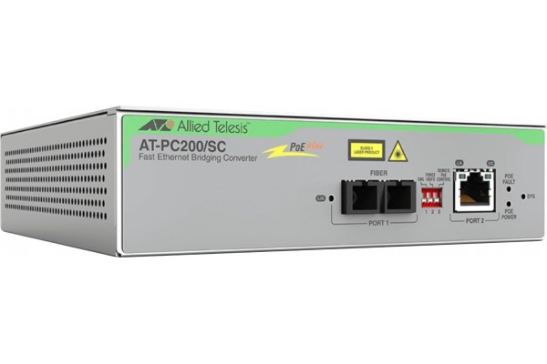 ALLIED AT-PC2000/SC-60 Convertissseur Gigabit PoE+ vers 1000SX SC 