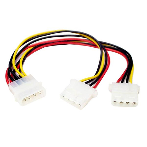 StarTech.com Câble répartiteur en Y Molex - 1x LP4 mâle 2x LP4 femelle - 23 cm - Splitter - Câble d'alimentation - alimentation interne 4 plots (F) pour alimentation interne 4 plots (M) - 0.2 m - pour P/N: ATX2POWER450, ATX2POWR350E, ATX2POWR400E, HSB225S 