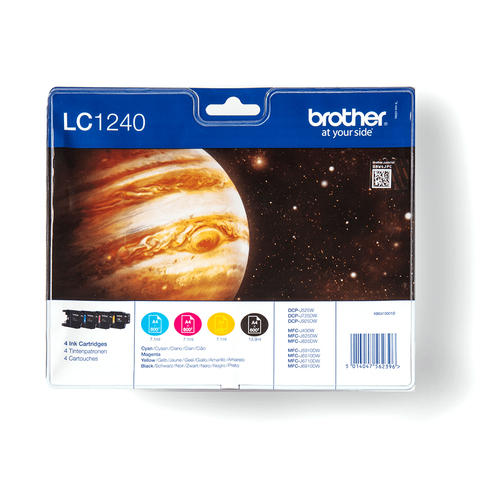 Brother LC1240 Value Pack - Pack de 4 - noir, jaune, cyan, magenta - original - blister - cartouche d'encre - pour Brother DCP-J525W, DCP-J725DW, DCP-J925DW 